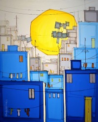 Salman Farooqi, Acrylic on Canvas, 24 x 30 Inch, Cityscape Painting, AC-SF-063